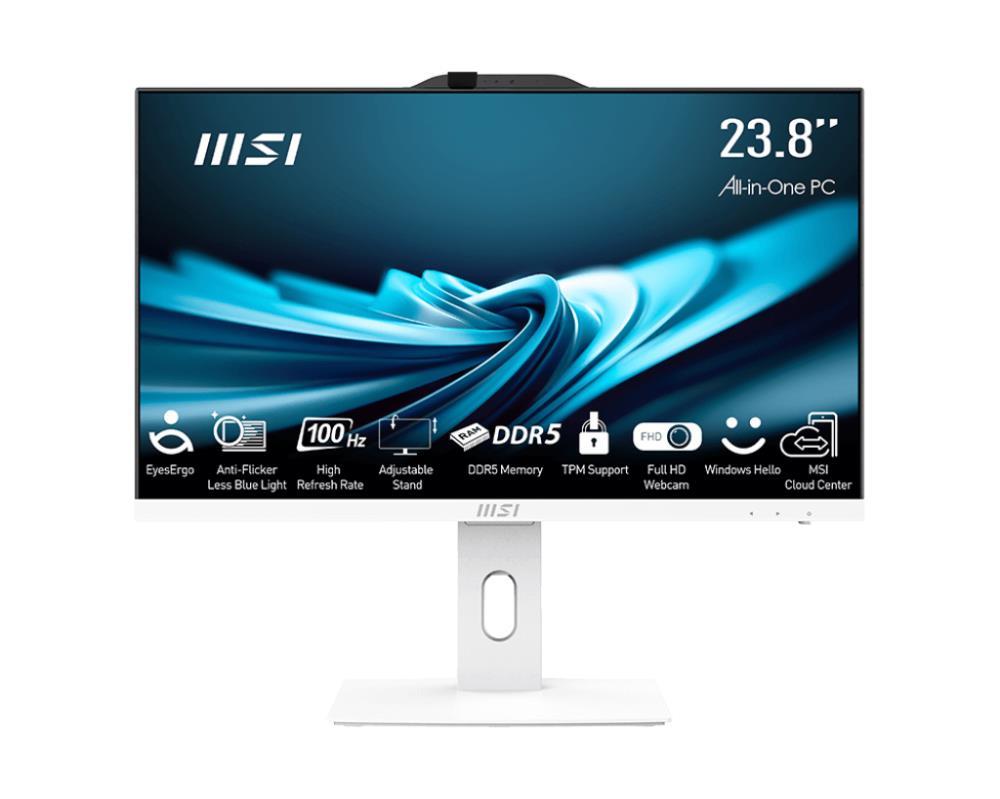 Monoblock PC | MSI | PRO | AP241P 14M | Business | All in One | CPU Core i5 | i5-14400 | 2500 MHz | Screen 23.8" | RAM 16GB | DDR5 | 5600 MHz | SSD 500GB | Graphics card Intel UHD Graphics | Integrated | Colour White | PROAP242P14M-892XEU