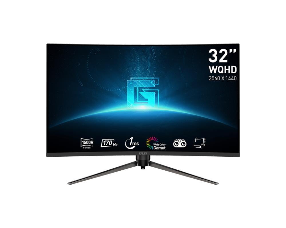 LCD Monitor | MSI | G32CQ5P | 32" | Gaming/Curved | Panel VA | 2560x1440 | 16:9 | 170 ?? | Matte | 1 ms | Swivel | Height adjustable | Tilt | Colour Black | G32CQ5P