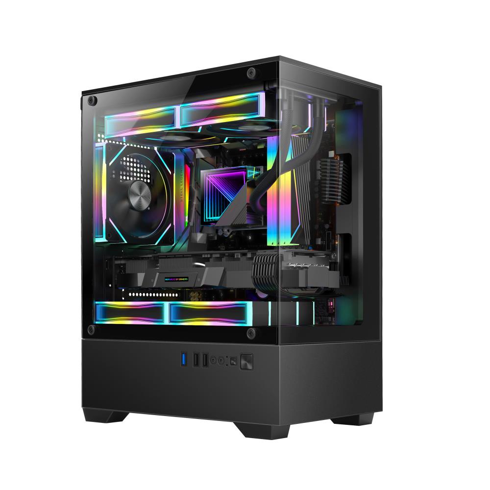 Case | GOLDEN TIGER | Raider SL-2 | MiniTower | Case product features Transparent panel | Not included | MicroATX | Colour Black | RAIDERSL-2