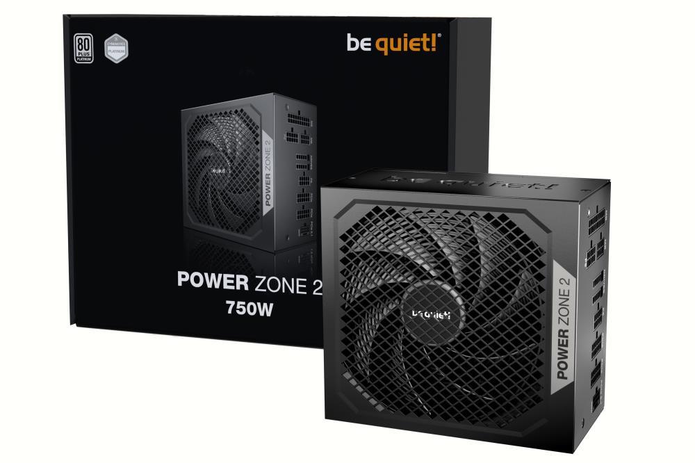 Power Supply | BE QUIET | POWER ZONE 2 | 850 Watts | Peak Power 920 Watts | Efficiency 80 PLUS PLATINIUM | MTBF 100000 hours | BP007EU