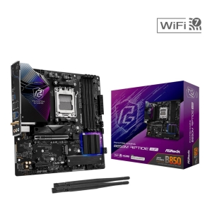 Mainboard | ASROCK | AMD B850 | SAM5 | Micro-ATX | Memory DDR5 | Memory slots 4 | 1xHDMI | 1xDisplayPort | 1xAudio-In | 1xAudio-Out | 1xMicrophone | 4xUSB 2.0 | 3xUSB 3.2 | 1xUSB-C | 1xRJ45 | B850MRIPTIDEWIFI