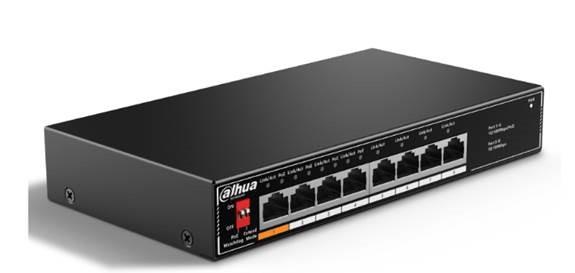 Switch | DAHUA | Desktop/pedestal | 8x10Base-T / 100Base-TX | PoE ports 4 | 60 Watts | SF1008LP