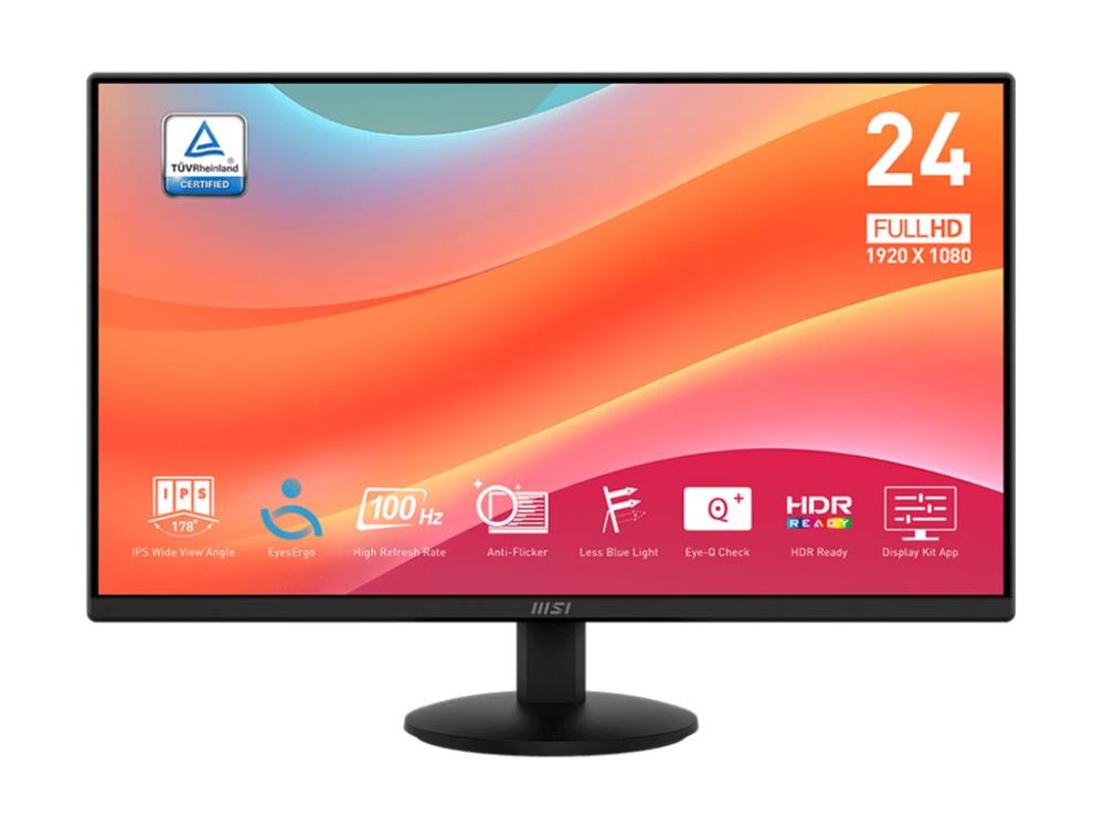 LCD Monitor | MSI | 23.8" | Business | Matte | Panel IPS | 1920x1080 | 16:9 | 100Hz | 1 ms | Tilt | Colour Black | PROMP242L