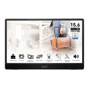 LCD Monitor | MSI | PRO MP161 E2U | 15.6" | Business | Panel IPS | 1920x1080 | 16:9 | 60Hz | Matte | Speakers | Tilt | Colour Black | PROMP161E2U