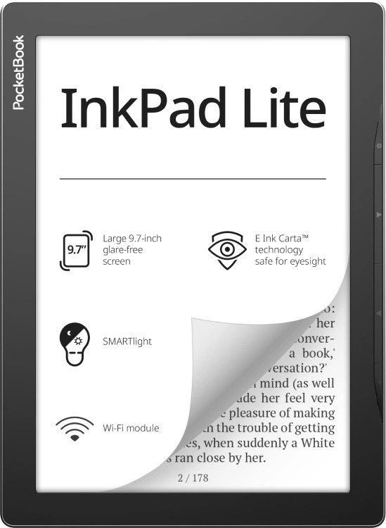 PocketBook e-luger InkPad Lite 8GB, hall/must