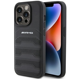 AMG Leather Debossed Lines Back Case for Apple iPhone 15 Pro Max