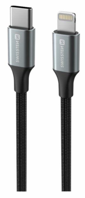 Swissten Textile II USB-C - Lightning Kабель для передачи данных и зарядки 1.5m