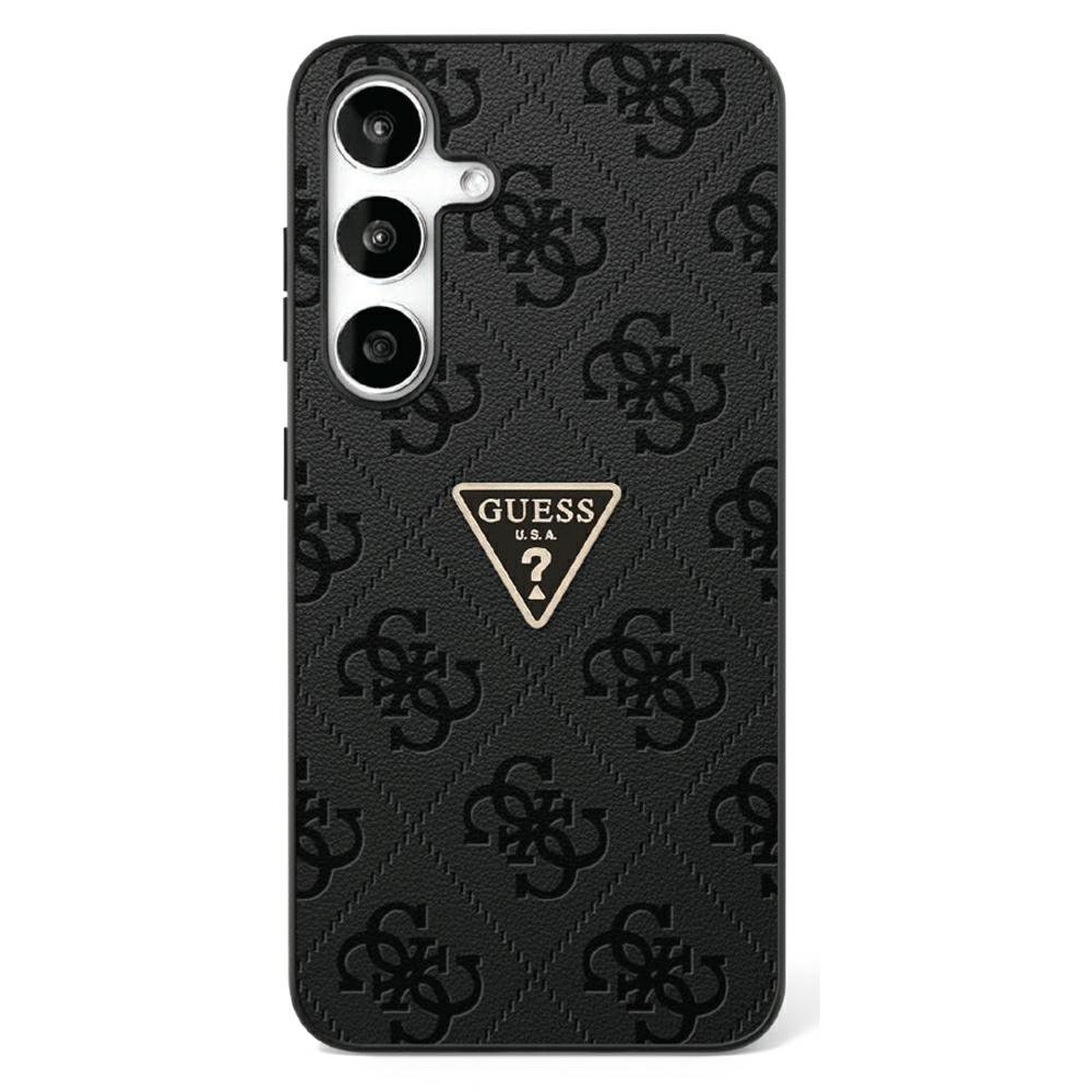 Guess Hot Stamp 4G Pattern Triangle Metal Logo Чехол для Samsung Galaxy S25 Ultra