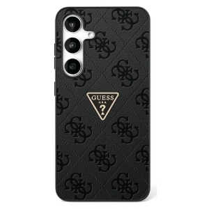 Guess Hot Stamp 4G Pattern Triangle Metal Logo Case for Samsung Galaxy S25 Ultra