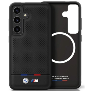 BMW Leather Tricolor Stripe with MagSafe Чехол для Samsung Galaxy S25