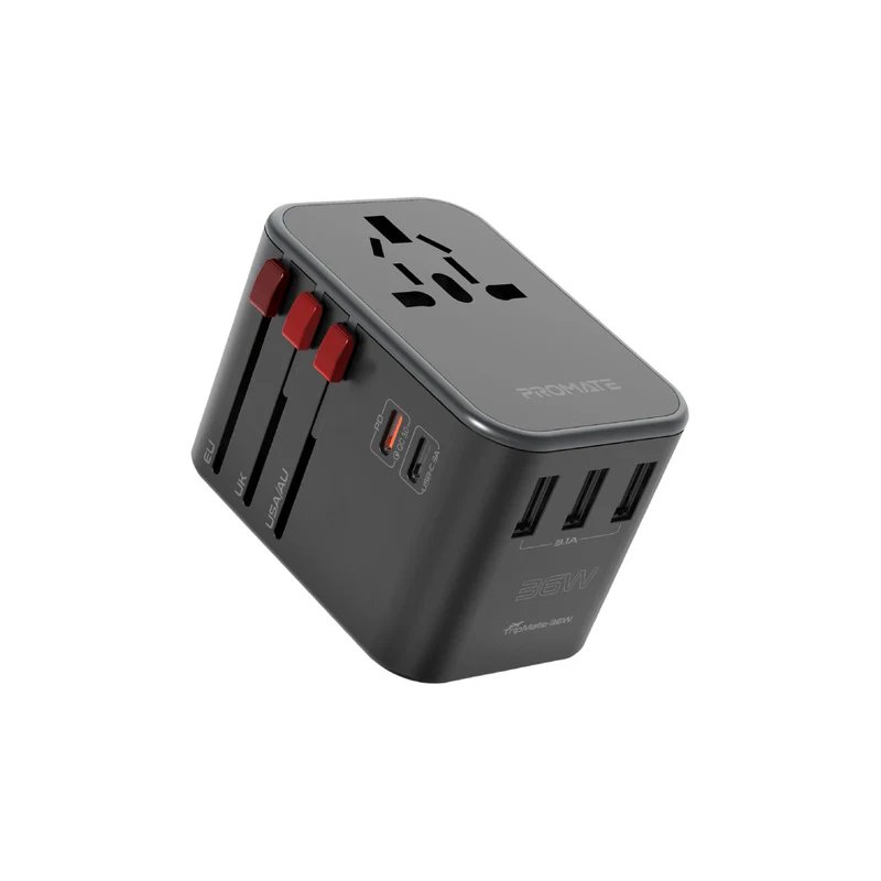 Promate TripMate-36W Multi-Port Wall Charger 36W EU / US / UK / AU