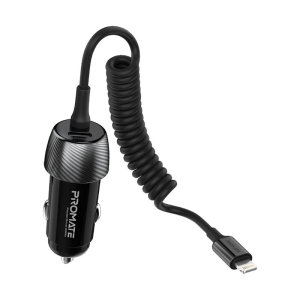 Promate PowerDrive-33PDI Автомобильное зарядное устройство 33W / Lightning + USB-C