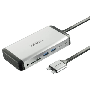 PROMATE VersaHub-MST 13-in-1 Dual USB-C Multimedia Hub / Dual 4K HDMI / USB3.0 / 150W