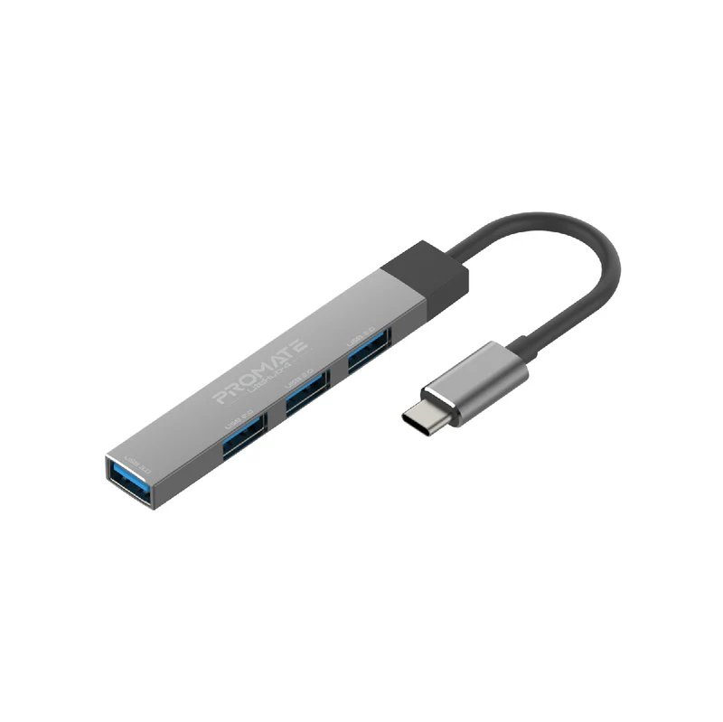 Promate LiteHub-4 USB-C Hub 3xUSB2.0 + USB3.0