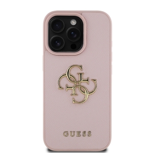 Guess PU Grained 4G Metal Logo Чехол для Apple iPhone 16 Pro Max