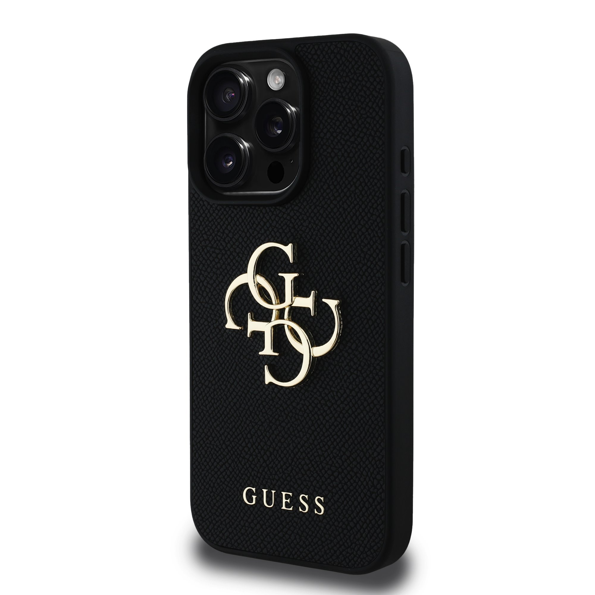 Guess PU Grained 4G Metal Logo Чехол для Apple iPhone 16 Pro Max