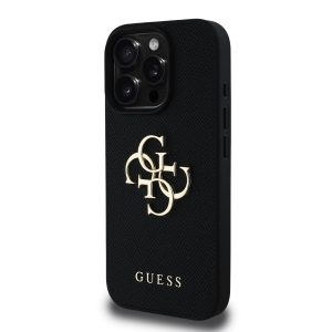 Guess PU Grained 4G Metal Logo Case for Apple iPhone 16 Pro Max