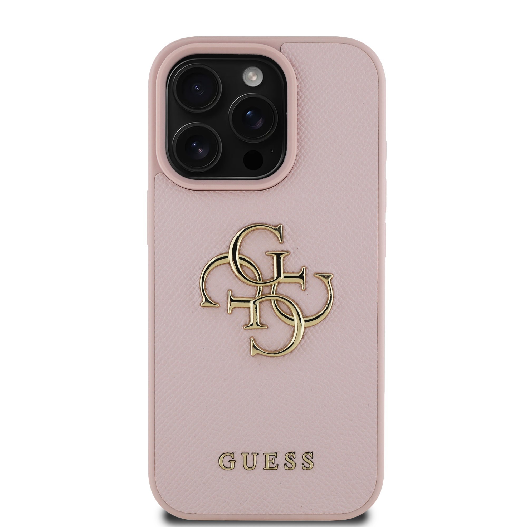 Guess PU Grained 4G Metal Logo Чехол для Apple iPhone 16 Pro