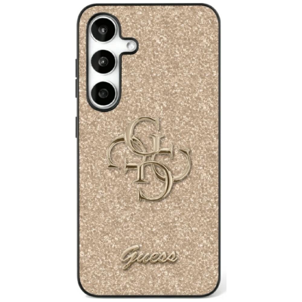 Guess Fixed Glitter Big 4G Metal Logo Case for Samsung Galaxy S25 Ultra