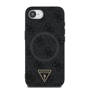 Guess PU 4G Strass Triangle Metal Logo Case for Apple iPhone 16e