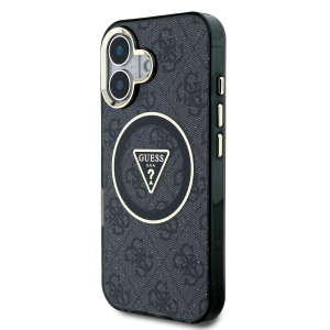 Guess IML 4G Glitter and Triangle Logo MagSafe Protective cover for Apple iPhone 16