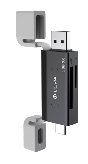 Devia EL240 USB / USB-C 3.0 Card Reader