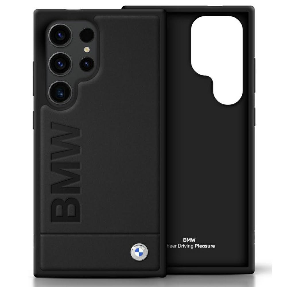 BMW Leather Big Wordmark Чехол для Samsung Galaxy S25 Ultra