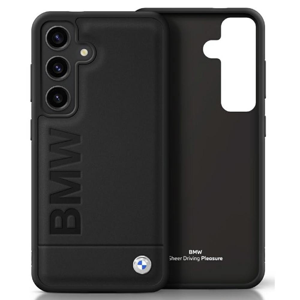 BMW Leather Big Wordmark Case for Samsung Galaxy S25 Plus