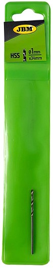 METALLIPUUR HSS-G / 4341 1.0X34MM. RIPUTUSPAKEND 1TK JBM