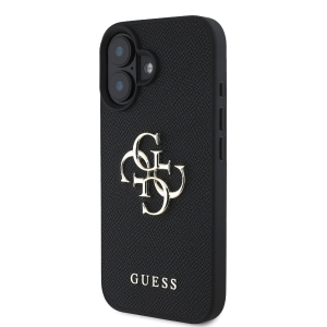 Guess PU Grained 4G Metal Logo Case for Apple iPhone 16