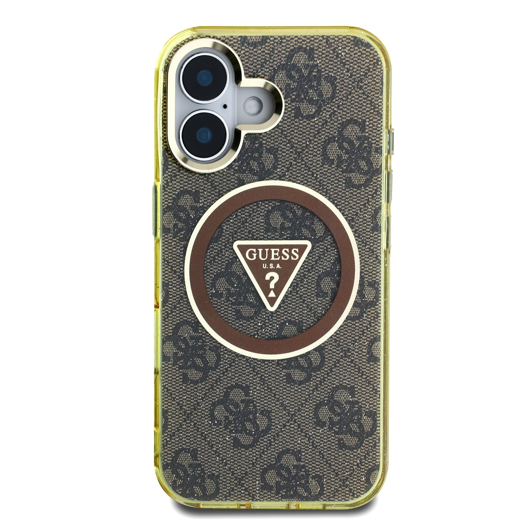 Guess IML 4G Glitter and Triangle Logo MagSafe Case Чехол для Apple iPhone 16