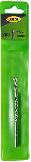 KIVI / TELLISE / BETOONI / TSEMENDI PUUR YG8-KÕVASULAM 3.0X60MM. RIPUTUSPAKEND 1TK JBM