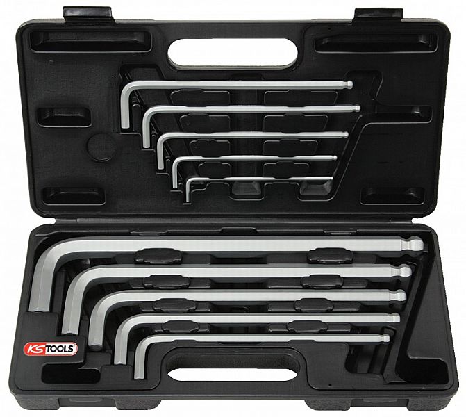 10-OS. L-KUUSKANTVÕTMETE KOMPL. 3-17MM XL KOHVRIS KS TOOLS