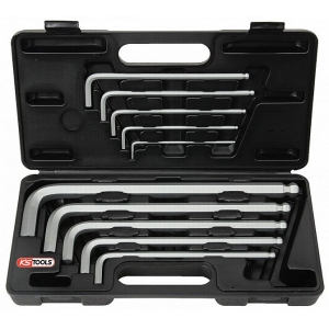10-OS. L-KUUSKANTVÕTMETE KOMPL. 3-17MM XL KOHVRIS KS TOOLS