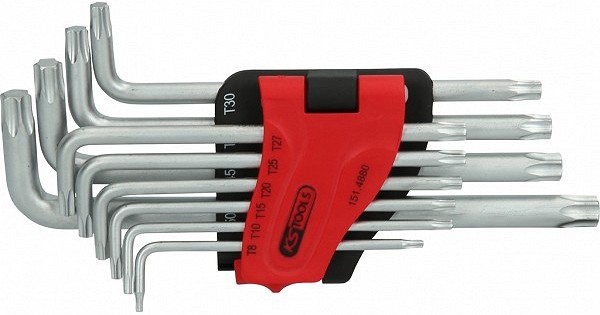 10-OS. L-TORXVÕTMED T8-T50 PIKAD KLAPITAV HOIDIK KS TOOLS