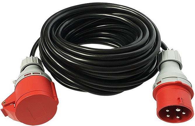 RULLIS PIKENDUSJUHE (JÄTKU) 10M JÕUPESADEGA 16A KUMM 5X2.5MM2 (H07RN-F)
