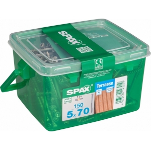 TERRASSIKRUVI 5X70 RST. T25. 4CUT LÕIKEOTS (150TK) MADE IN GERMANY SPAX