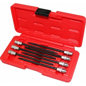 7-OS. 1 / 4" PADRUNIS PIKKADE TORX OTSIKUTE KOMPL. T10-T40. KUULOTSAGA TRIUMF