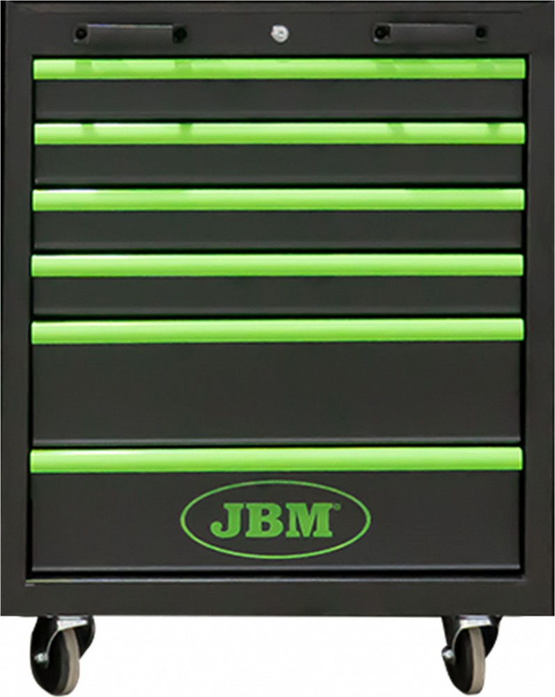 6-SAHTLIGA RATASTEL MOODULSÜSTEEMI TÖÖRIISTAKÄRU (TÖÖLAUA ALLA) 670X460X750 / 800MM JBM*