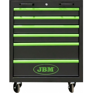 6-SAHTLIGA RATASTEL MOODULSÜSTEEMI TÖÖRIISTAKÄRU (TÖÖLAUA ALLA) 670X460X750 / 800MM JBM*