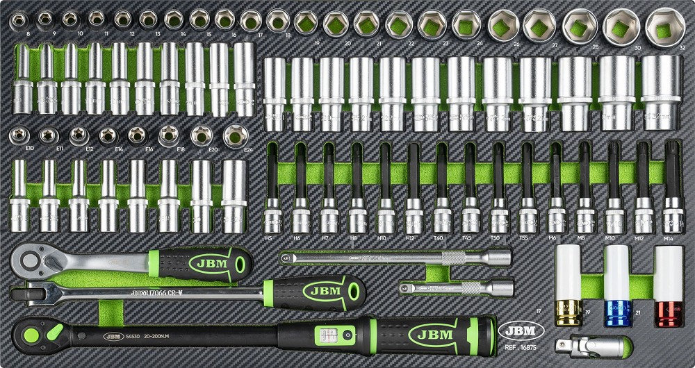 84-OS. 1 / 2" PADRUNITE. VELJEPADRUNITE JA PADRUNOTSIKUTE KOMPLEKT PU-PANEELIS JBM