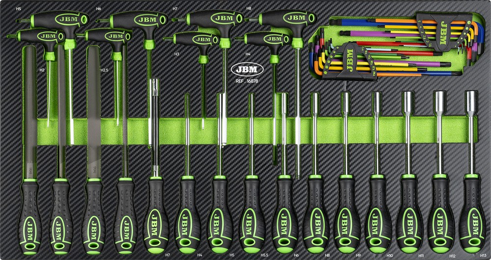32-OS. L-KUUSKANTIDE. L-TORXIDE. PADRUNKRUVITSATE KOMPLEKT PU-PANEELIS JBM