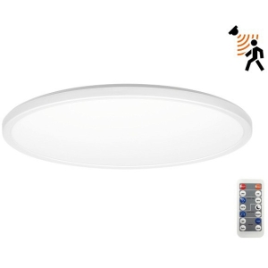 230V LED PLAFOON / VALGUSTI NIVERA ANDUR+ PULT VALGE 24W 3CCT IP54 KOBI