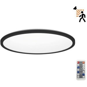 230V LED PLAFOON / VALGUSTI NIVERA ANDUR+ PULT MUST 24W 3CCT IP54 KOBI