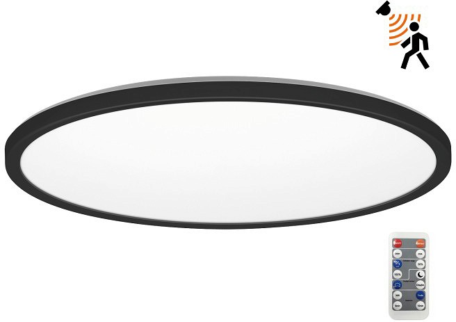 230V LED PLAFOON / VALGUSTI NIVERA ANDUR+ PULT MUST 32W 3CCT IP54 KOBI