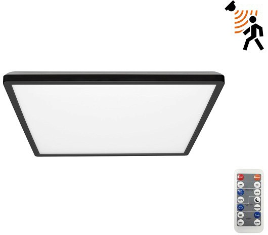 230V LED PLAFOON / VALGUSTI NIVERA ANDUR+ PULT MUST 12W 3CCT IP54 KOBI