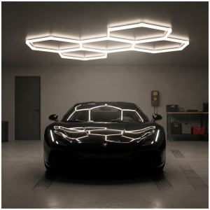 230V LED DETAILING KÄRGVALGUSTI / HEXLINE  / 21600LM / 4000K / IP20. 2008X3000MM KOBI