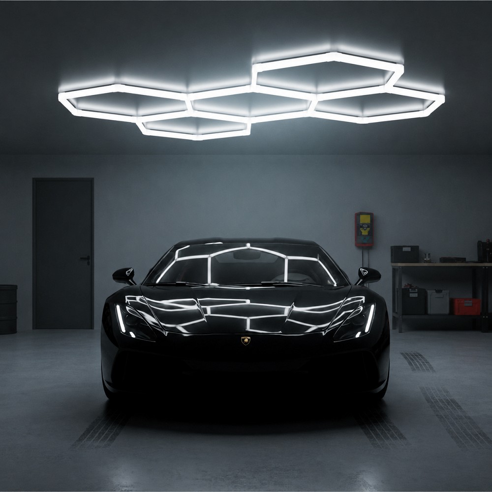 230V LED DETAILING KÄRGVALGUSTI / HEXLINE  / 21600LM / 6500K / IP20. 2008X3000MM KOBI
