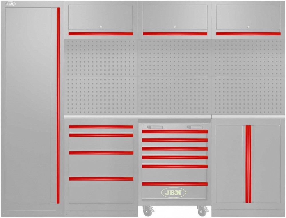 TÖÖKOJA TÖÖKOHA 18-MOODULITE VÄRVIPANEELIDE KOMPLEKT (SERIE446. 54327J) PUNANE JBM