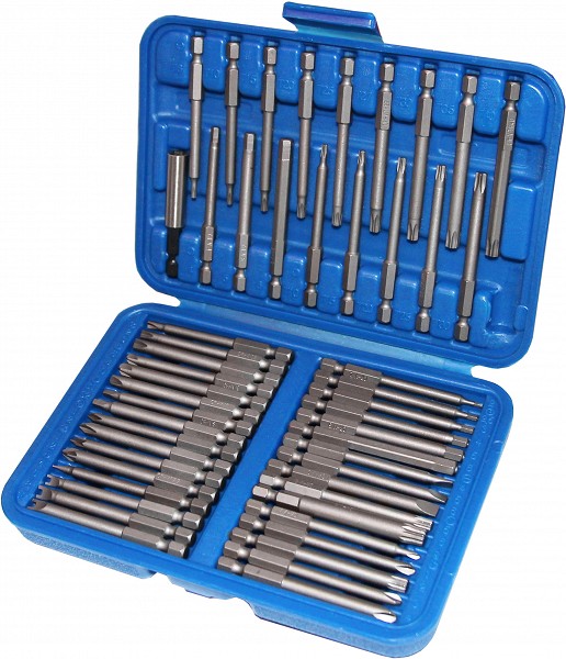 50-OS. KOMPL. TRELLIOTSIKUD 75MM PIKAD. RIST. HEX. TORX. TÄHIK. SECURITY TRIUMF